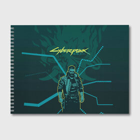 Альбом для рисования с принтом Cyberpunk 2077 в Новосибирске, 100% бумага
 | матовая бумага, плотность 200 мг. | a game | cyberpunk 2077 | игра | стиль