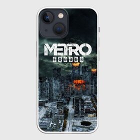 Чехол для iPhone 13 mini с принтом Metro Exodus в Новосибирске,  |  | 2033 | exodus | metro | metro 2033 | metro exodus | stalker | апокалипсис | диггер | дигеры | метро | разрушка | эпидемия