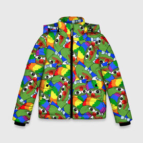Зимняя куртка для мальчиков 3D с принтом ПЕПЕ КЛОУН в Новосибирске, ткань верха — 100% полиэстер; подклад — 100% полиэстер, утеплитель — 100% полиэстер | длина ниже бедра, удлиненная спинка, воротник стойка и отстегивающийся капюшон. Есть боковые карманы с листочкой на кнопках, утяжки по низу изделия и внутренний карман на молнии. 

Предусмотрены светоотражающий принт на спинке, радужный светоотражающий элемент на пуллере молнии и на резинке для утяжки | doomer | meme | pepe. | zoomer | а.у.ф. | ауф | бумер | все на бунд | думер | зумер | мемы | пепе | цитаты волка | ъуъ