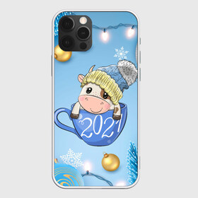 Чехол для iPhone 12 Pro Max с принтом Милый бычок в кружке 2021 в Новосибирске, Силикон |  | 2021 | 7 января | bull | newyear | santa | бык | быки | бычок | год быка | дед мороз | корова | новогодние каникулы | новогодние праздники | новый 2021 | новый год | новый год 2021 | рождество | сани | санта | санта клаус