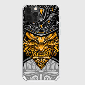Чехол для iPhone 12 Pro Max с принтом Cyber Samurai в Новосибирске, Силикон |  | Тематика изображения на принте: evil | head | mask | rage | robot | samurai | skull | warrior | арт | воин | гнев | голова | злой | киберпанк | маска | робот | самурай | сёгун | череп | японский