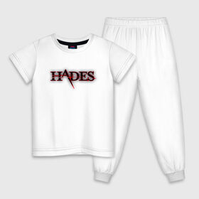 Детская пижама хлопок с принтом Hades Logo (Z) в Новосибирске, 100% хлопок |  брюки и футболка прямого кроя, без карманов, на брюках мягкая резинка на поясе и по низу штанин
 | Тематика изображения на принте: 