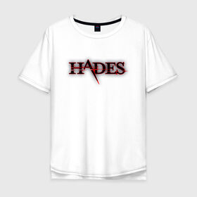 Мужская футболка хлопок Oversize с принтом Hades Logo (Z) в Новосибирске, 100% хлопок | свободный крой, круглый ворот, “спинка” длиннее передней части | Тематика изображения на принте: 