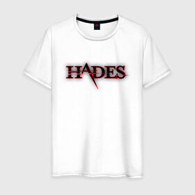 Мужская футболка хлопок с принтом Hades Logo (Z) в Новосибирске, 100% хлопок | прямой крой, круглый вырез горловины, длина до линии бедер, слегка спущенное плечо. | 