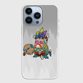 Чехол для iPhone 13 Pro с принтом Worthy Heart hunter   лягушка шаман в Новосибирске,  |  | Тематика изображения на принте: worthy heart hunter | бубен | деревянная маска | лягушка | перья | шаман