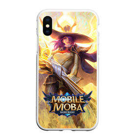 Чехол для iPhone XS Max матовый с принтом Mobile legends в Новосибирске, Силикон | Область печати: задняя сторона чехла, без боковых панелей | Тематика изображения на принте: 5v5 | bang bang | dota | game | heroes | kill | legends | moba | mobile | mobile legends | mobile moba | pvp | герои | дота | игра | легенда | моба | мобла