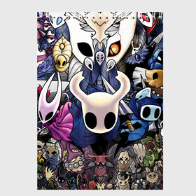 Скетчбук с принтом HOLLOW KNIGHT в Новосибирске, 100% бумага
 | 48 листов, плотность листов — 100 г/м2, плотность картонной обложки — 250 г/м2. Листы скреплены сверху удобной пружинной спиралью | Тематика изображения на принте: hollow knight | silk song | silksong | босс | ложный рыцарь | матка жужж | силк сонг | холлоу кнайт | холлоу найт