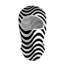 Балаклава 3D с принтом ЧБ Волна в Новосибирске, 100% полиэстер, ткань с особыми свойствами — Activecool | плотность 150–180 г/м2; хорошо тянется, но при этом сохраняет форму. Закрывает шею, вокруг отверстия для глаз кайма. Единый размер | зебра | кривые | полосы | текстуры | узор волна | чб | чб волна | черное и белое