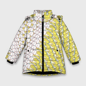 Зимняя куртка для девочек 3D с принтом Банана-котики в Новосибирске, ткань верха — 100% полиэстер; подклад — 100% полиэстер, утеплитель — 100% полиэстер. | длина ниже бедра, удлиненная спинка, воротник стойка и отстегивающийся капюшон. Есть боковые карманы с листочкой на кнопках, утяжки по низу изделия и внутренний карман на молнии. 

Предусмотрены светоотражающий принт на спинке, радужный светоотражающий элемент на пуллере молнии и на резинке для утяжки. | meme | динамики | идея | котик | манера | мемы | образ действия | панда | песик | символ | ушан