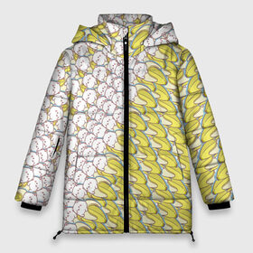 Женская зимняя куртка 3D с принтом Банана-котики в Новосибирске, верх — 100% полиэстер; подкладка — 100% полиэстер; утеплитель — 100% полиэстер | длина ниже бедра, силуэт Оверсайз. Есть воротник-стойка, отстегивающийся капюшон и ветрозащитная планка. 

Боковые карманы с листочкой на кнопках и внутренний карман на молнии | meme | динамики | идея | котик | манера | мемы | образ действия | панда | песик | символ | ушан