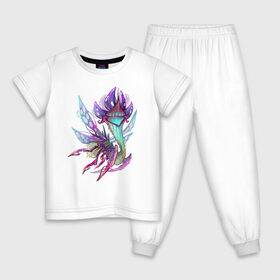 Детская пижама хлопок с принтом Фэнтези насекомое в Новосибирске, 100% хлопок |  брюки и футболка прямого кроя, без карманов, на брюках мягкая резинка на поясе и по низу штанин
 | creature | fantazy | flower | насекомое | фэнтези | цветы | цифровой рисунок