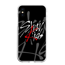 Чехол для iPhone XS Max матовый с принтом STRAY KIDS в Новосибирске, Силикон | Область печати: задняя сторона чехла, без боковых панелей | Тематика изображения на принте: bang chan | changbin | felix | han | hyunjin | i.n. | k pop | lee know | seungmin | skz | stray kids | идолы | к поп