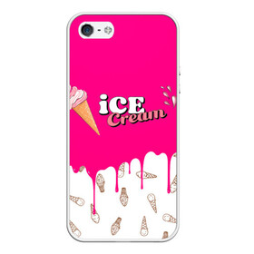 Чехол для iPhone 5/5S матовый с принтом Ice Cream BlackPink в Новосибирске, Силикон | Область печати: задняя сторона чехла, без боковых панелей | blackpink | blink | bts | exo | icecream | jennie | jisoo | korea | kpop | lisa | love | rose | блекпинк | девушки | корея | кпоп | музыка