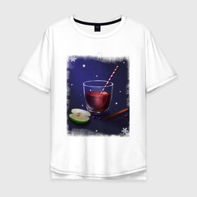 Мужская футболка хлопок Oversize с принтом Holiday Cocktail в Новосибирске, 100% хлопок | свободный крой, круглый ворот, “спинка” длиннее передней части | Тематика изображения на принте: коктейль | напиток | праздничный