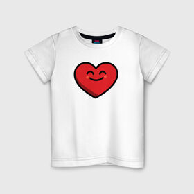 Детская футболка хлопок с принтом Сердце Дочка в Новосибирске, 100% хлопок | круглый вырез горловины, полуприлегающий силуэт, длина до линии бедер | Тематика изображения на принте: family | family look | детские | для всей семьи | семейные | семья | фэмили лук