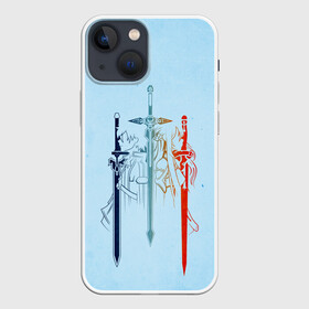 Чехол для iPhone 13 mini с принтом Sword Art Online в Новосибирске,  |  | alice | alicization | asuna | kirito | sao | sword art online | underworld | алиса | алисизация | асуна | кирито | мастера меча онлайн | чёрный мечник | юджио