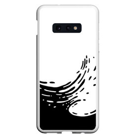 Чехол для Samsung S10E с принтом Good Vibes в Новосибирске, Силикон | Область печати: задняя сторона чехла, без боковых панелей | акварель | брызги | вода | волна | краска | море | природа | текстура | черно белый