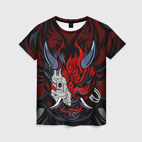 Женская футболка 3D с принтом SAMURAI LVL UP в Новосибирске, 100% полиэфир ( синтетическое хлопкоподобное полотно) | прямой крой, круглый вырез горловины, длина до линии бедер | Тематика изображения на принте: 2019 | cd project red | cyberpunk 2077 | cyberpunk fashion | hacker | keanu reeves | maelstrom | militech | night city | quadra | samurai | samurai cyberpunk 2077 | sci fi | trauma team | v | ви | киану ривз | киберпанк 2077 | логотип | роб