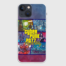 Чехол для iPhone 13 mini с принтом Cyberpunk 2077 Night City в Новосибирске,  |  | city | cyberpunk | night | андроид | антропоморф | ви | джонни | киану | киберпанк | киборг | найт | ривз | робот | сильверхенд | сити | цири