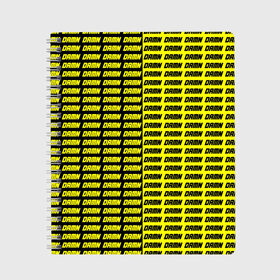 Тетрадь с принтом DAMN в Новосибирске, 100% бумага | 48 листов, плотность листов — 60 г/м2, плотность картонной обложки — 250 г/м2. Листы скреплены сбоку удобной пружинной спиралью. Уголки страниц и обложки скругленные. Цвет линий — светло-серый
 | Тематика изображения на принте: black | damn | damn jacket | damn lettering | damn mug | damn print | damn t shirt | for cool | yellow | yellow and black | для крутых | желтый | желтый и черный | кофта damn | кружка damn | надпись damn | принт damn | футболка damn | черный