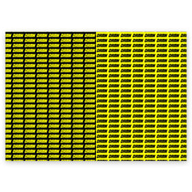 Поздравительная открытка с принтом DAMN в Новосибирске, 100% бумага | плотность бумаги 280 г/м2, матовая, на обратной стороне линовка и место для марки
 | black | damn | damn jacket | damn lettering | damn mug | damn print | damn t shirt | for cool | yellow | yellow and black | для крутых | желтый | желтый и черный | кофта damn | кружка damn | надпись damn | принт damn | футболка damn | черный