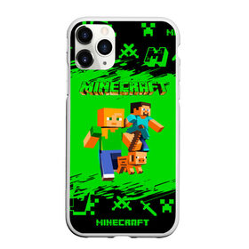 Чехол для iPhone 11 Pro Max матовый с принтом Minecraft в Новосибирске, Силикон |  | Тематика изображения на принте: minecraft | алекс | белый | блоки | взрывчатка | визера | гаст | добывать | дракон | зеленая | зеленый куб | зомби | игра | кирка | крафт | крипер | кубики | лошадка | майн | майнкрафт | манкрафт | меч | оцелот