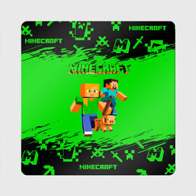 Магнит виниловый Квадрат с принтом Minecraft в Новосибирске, полимерный материал с магнитным слоем | размер 9*9 см, закругленные углы | minecraft | алекс | белый | блоки | взрывчатка | визера | гаст | добывать | дракон | зеленая | зеленый куб | зомби | игра | кирка | крафт | крипер | кубики | лошадка | майн | майнкрафт | манкрафт | меч | оцелот