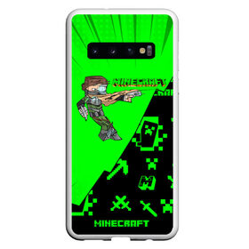 Чехол для Samsung Galaxy S10 с принтом Minecraft в Новосибирске, Силикон | Область печати: задняя сторона чехла, без боковых панелей | Тематика изображения на принте: minecraft | алекс | белый | блоки | ведьма | взрывчатка | визера | волк | гаст | добывать | дракон | зеленый куб | зомби | игра | крафт | крипер | кубики | лошадка | майн | майнкрафт | манкрафт | овечка | оцелот