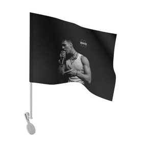 Флаг для автомобиля с принтом NILETTO в Новосибирске, 100% полиэстер | Размер: 30*21 см | niletto | музыкант | певец | поп | прытков | современный ритм н блюз | соул | танцор | хип хоп