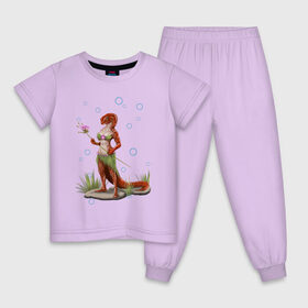 Детская пижама хлопок с принтом Саламандра с пузыриками в Новосибирске, 100% хлопок |  брюки и футболка прямого кроя, без карманов, на брюках мягкая резинка на поясе и по низу штанин
 | cute | жук | милота | персонаж | пузыри | саламандра | хвост