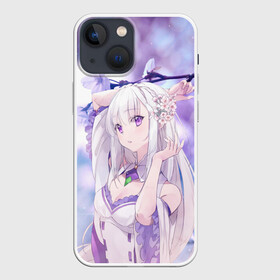 Чехол для iPhone 13 mini с принтом Эмилия в Новосибирске,  |  | anime | emilia | re zero | re: zero kara hajimeru isekai seikatsu | re: жизнь с нуля в альтернативном мире | ре зеро | эмилия