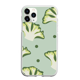 Чехол для iPhone 11 Pro Max матовый с принтом Брокколи - зеленый узор в Новосибирске, Силикон |  | Тематика изображения на принте: брокколи | здоровое питание | зеленый | зож | паттерн | растения | узор | фитнес