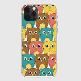 Чехол для iPhone 12 Pro Max с принтом Разноцветные совы в Новосибирске, Силикон |  | Тематика изображения на принте: детский | лесной | мультяшный | паттерн | разноцветный | сова | совушки | совы | узор