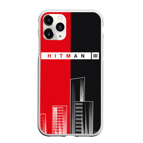 Чехол для iPhone 11 Pro матовый с принтом Hitman III - Город в Новосибирске, Силикон |  | Тематика изображения на принте: hitman | hitman 3 | hitman iii | город | красный | надпись | половина | хитман | хитман 3 | черный
