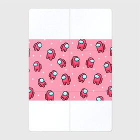 Магнитный плакат 2Х3 с принтом Among Us - Розовый цвет в Новосибирске, Полимерный материал с магнитным слоем | 6 деталей размером 9*9 см | among us | girl | pink | амонг | девочка | детский | игра | мультяшный | паттерн | розовый | узор | эмонг ас