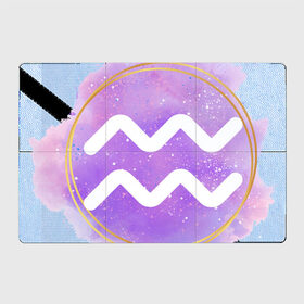 Магнитный плакат 3Х2 с принтом Водолей - Космос в Новосибирске, Полимерный материал с магнитным слоем | 6 деталей размером 9*9 см | водолей | восточный | знак | знак зодиака | зодиак | космос | небо | подарок | фиолетовый