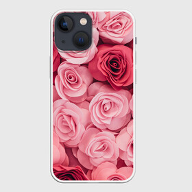 Чехол для iPhone 13 mini с принтом Розовые Розы в Новосибирске,  |  | pink | rose | день святого валентина | красивый | любовь | прекрасный | роза | цветок | цветы