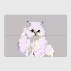 Магнитный плакат 3Х2 с принтом Пушистый милый кот с грустным взглядом в Новосибирске, Полимерный материал с магнитным слоем | 6 деталей размером 9*9 см | Тематика изображения на принте: забавно | котята | няшно | цитата