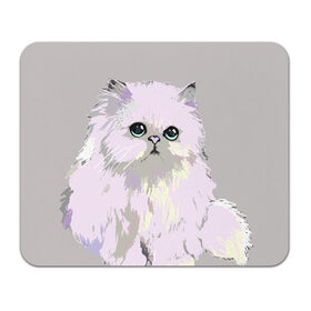 Коврик для мышки прямоугольный с принтом Пушистый милый кот с грустным взглядом в Новосибирске, натуральный каучук | размер 230 х 185 мм; запечатка лицевой стороны | Тематика изображения на принте: забавно | котята | няшно | цитата