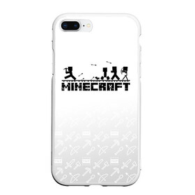 Чехол для iPhone 7Plus/8 Plus матовый с принтом Minecraft в Новосибирске, Силикон | Область печати: задняя сторона чехла, без боковых панелей | minecraft | алекс | белый | блоки | ведьма | взрывчатка | визера | волк | гаст | добывать | дракон | зеленый куб | зомби | игра | крафт | крипер | кубики | лошадка | майн | майнкрафт | манкрафт | овечка | оцелот