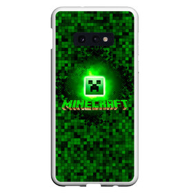 Чехол для Samsung S10E с принтом Minecraft в Новосибирске, Силикон | Область печати: задняя сторона чехла, без боковых панелей | minecraft | алекс | белый | блоки | ведьма | взрывчатка | визера | волк | гаст | добывать | дракон | зеленый куб | зомби | игра | крафт | крипер | кубики | лошадка | майн | майнкрафт | манкрафт | овечка | оцелот