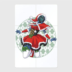 Магнитный плакат 2Х3 с принтом Новогодняя Мэг в Новосибирске, Полимерный материал с магнитным слоем | 6 деталей размером 9*9 см | Тематика изображения на принте: warframe | арт | бант | бантик | банты | варфрейм | корсет | мег | мэг | новый год | рисунок | рождественский костюм | рождественское платье | рождество | чулки