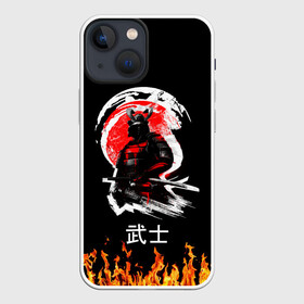 Чехол для iPhone 13 mini с принтом Самурай в Новосибирске,  |  | harakiri merch | japan | katana | no heaven for samurai | red sun | samurai | samurai lettering | samurai print | sun | катана | красное солнце | мерч харакири | надпись самурай | нет рая для самурая | принт самурай | самурай | солнце | япония