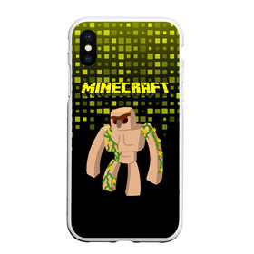 Чехол для iPhone XS Max матовый с принтом Minecraft в Новосибирске, Силикон | Область печати: задняя сторона чехла, без боковых панелей | minecraft | алекс | белый | блоки | ведьма | взрывчатка | визера | волк | гаст | добывать | дракон | зеленый куб | зомби | игра | крафт | крипер | кубики | лошадка | майн | майнкрафт | манкрафт | овечка | оцелот