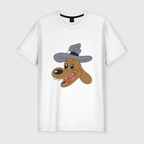 Мужская футболка хлопок Slim с принтом детектив сэм в Новосибирске, 92% хлопок, 8% лайкра | приталенный силуэт, круглый вырез ворота, длина до линии бедра, короткий рукав | doodle | freelance police | max | sam | игра | кролик | макс | мультфильм | парные | пес | сэм