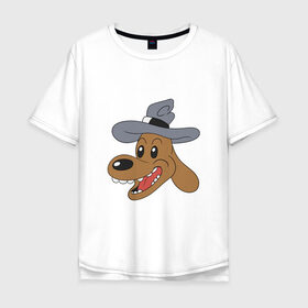 Мужская футболка хлопок Oversize с принтом детектив сэм в Новосибирске, 100% хлопок | свободный крой, круглый ворот, “спинка” длиннее передней части | Тематика изображения на принте: doodle | freelance police | max | sam | игра | кролик | макс | мультфильм | парные | пес | сэм
