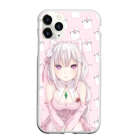 Чехол для iPhone 11 Pro матовый с принтом Эмилия в Новосибирске, Силикон |  | anime | emilia | re zero | re: zero kara hajimeru isekai seikatsu | re: жизнь с нуля в альтернативном мире | неко | ре зеро | эмилия