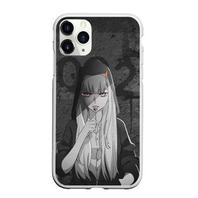 Чехол для iPhone 11 Pro матовый с принтом Zero Two в Новосибирске, Силикон |  | darling | darling in the franxx | zero two | вайфу | зеро ту | код 002 | любимый во франксе | франкс