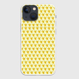 Чехол для iPhone 13 mini с принтом Пикачу паттерн в Новосибирске,  |  | pikachu | pokemon | аниме | монстр | пикачу | покемон