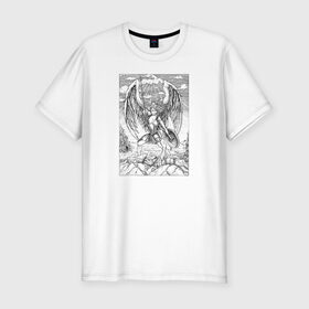 Мужская футболка хлопок Slim с принтом Celestial в Новосибирске, 92% хлопок, 8% лайкра | приталенный силуэт, круглый вырез ворота, длина до линии бедра, короткий рукав | angel | celestial | fantasy | warrior | ангел | воительница | небесная | руны | средневековье | фэнтези